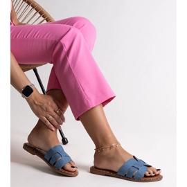 Plave papuče od Hyiaba eko kože plava 1