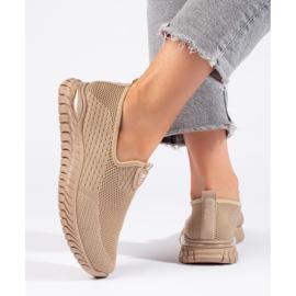 Smeđe tekstilne ženske tenisice smeđa 1