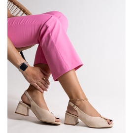 Bež blok sandale Ayat 1