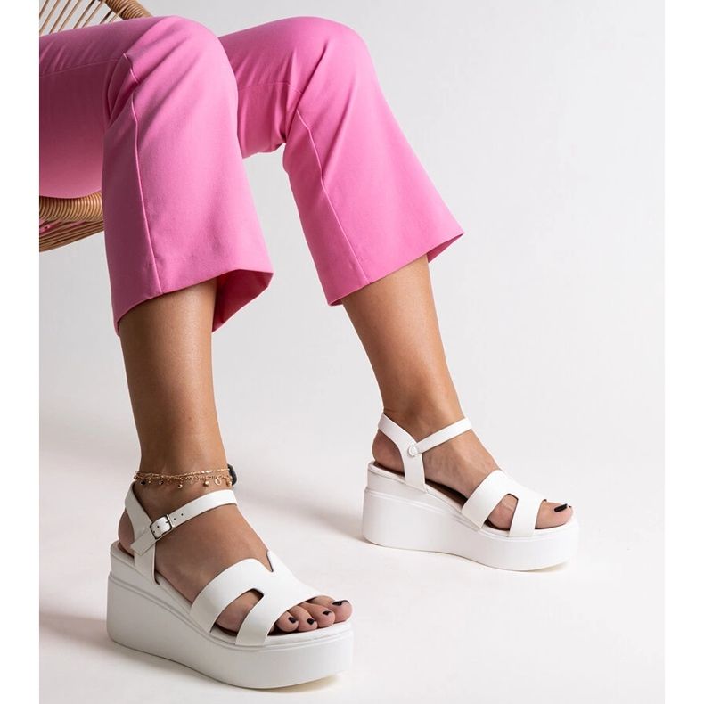 Reema bijele sandale na klin bijela 1