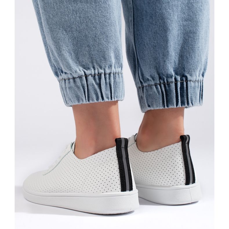 Seastar Ženske bijele ažur cipele na vezanje bijela 2