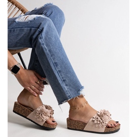 Bež japanke s cvjetićima na platformi Apolonia 1