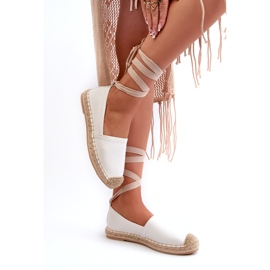 Bellucci Espadrile s vezanjem od eko kože, bijele bijela 2