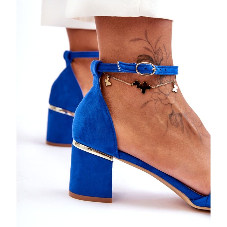 Seastar Essenza sandale s pletenicama od plave antilop kože plava 4