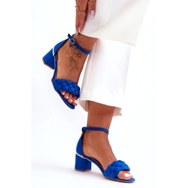 Seastar Essenza sandale s pletenicama od plave antilop kože plava 3