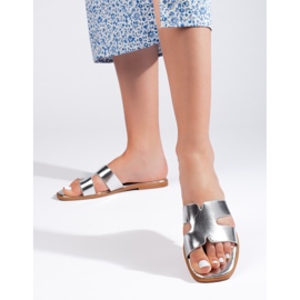 Ženske klasične srebrne japanke srebro 1