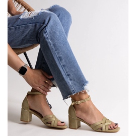 Zelene Wajda sandale na visoku petu zelena 1