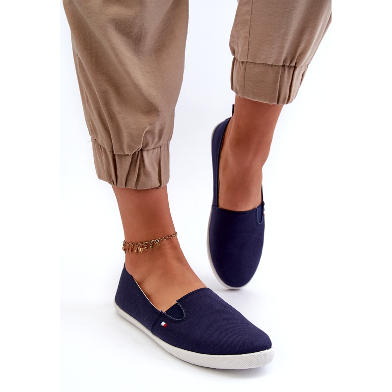 News Tenisice su klizne ženske mornarsko plave tenisice 24TX02-7655 plava 2