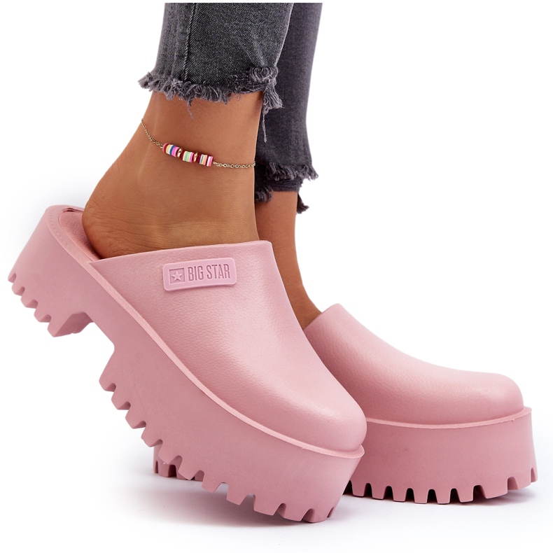 Ženske japanke na masivnom potplatu Big Star NN274020 Pink ružičasta 5