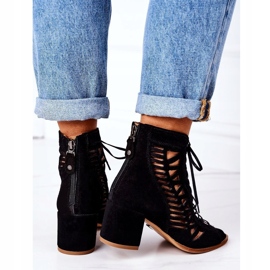 Ažur čizme od brušene kože Maciejka 04040-01 crne crna 2