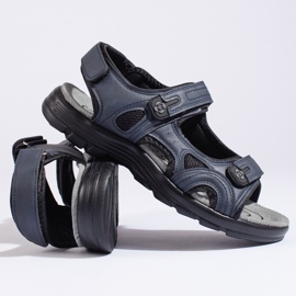 Muške tamnoplave sportske sandale na čičak plava 1