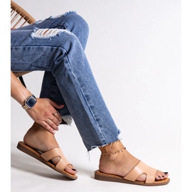 Kajetana japanke od eko kože bež boje 1