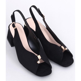 Floris crne sandale na visoku petu crna 1