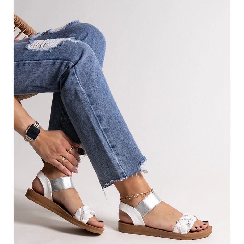 Bijele Aldona sandale bijela 1