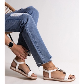 Bijele pletene sandale Izodora bijela 1