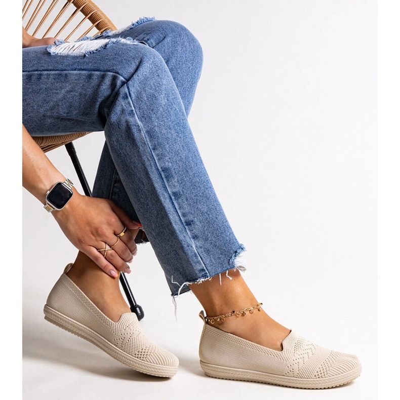 Slip-on tenisice od bež tkanine Shadhi 1