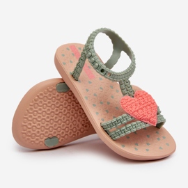 Dječje sandale sa srcem 81997 Ipanema My First Baby Green zelena 1