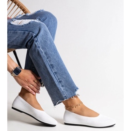 Balerinke od bijele tkanine marke Yafia bijela 1