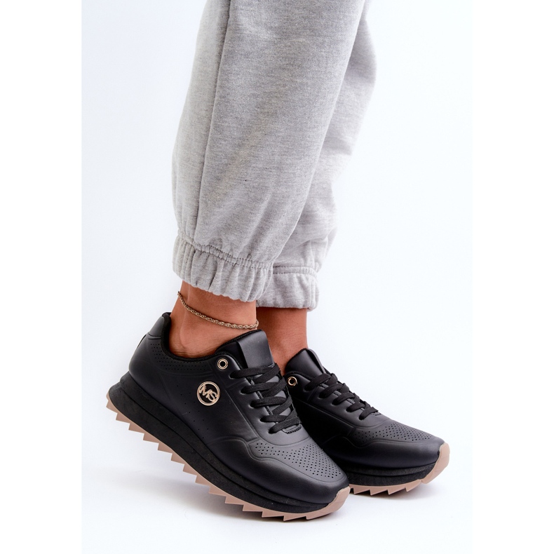 Ženske tenisice s platformom crne Rottiana crno 1