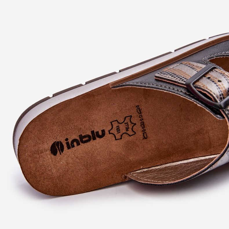 Udobne ženske japanke s kopčama Inblu CP000045 crne crna 1