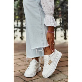 Ženske tenisice Sportske cipele na platformu s ukrasom, bijele Vinceza 13613 bijela 1