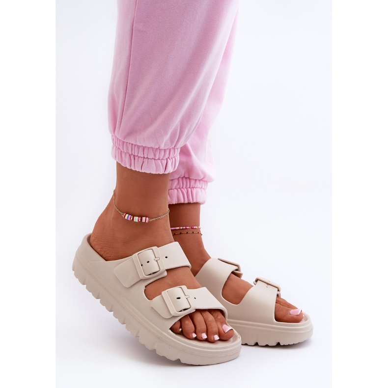 EVento Ženske bež Melorea pjenaste japanke na platformu 1