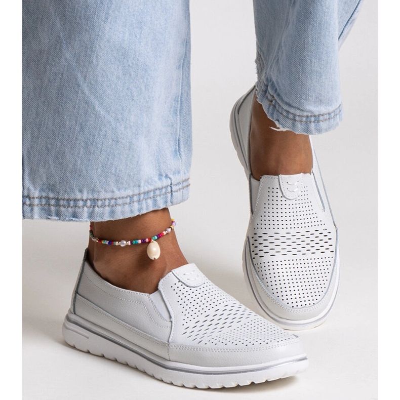 Vinceza bijele kožne cipele bijela 1