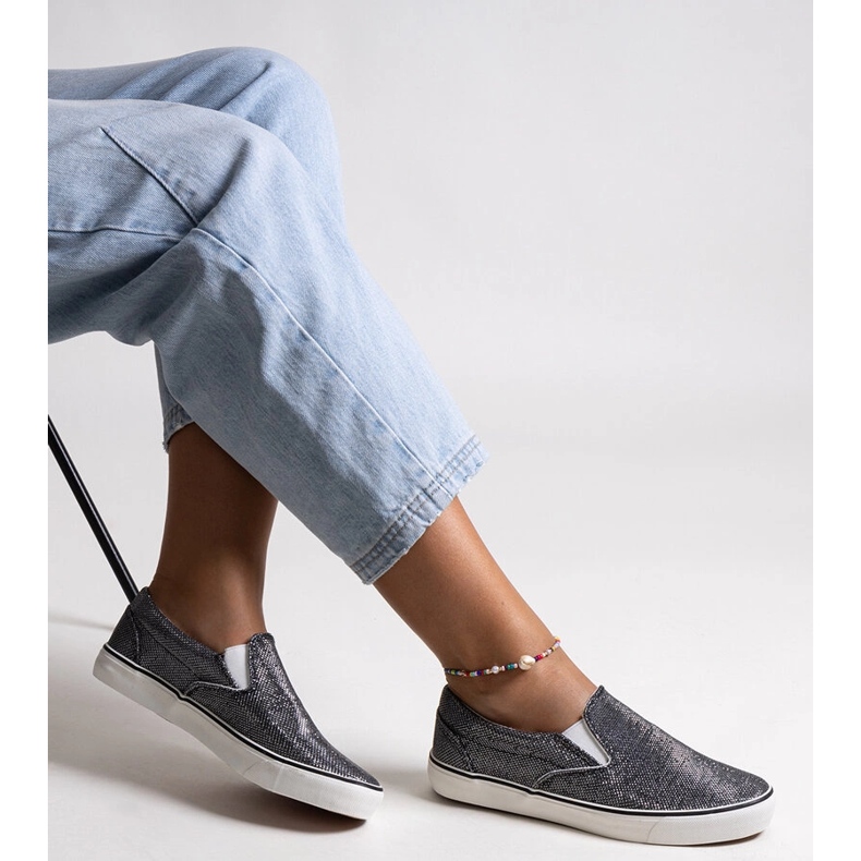 Crne sjajne Lublubah tenisice crna 1