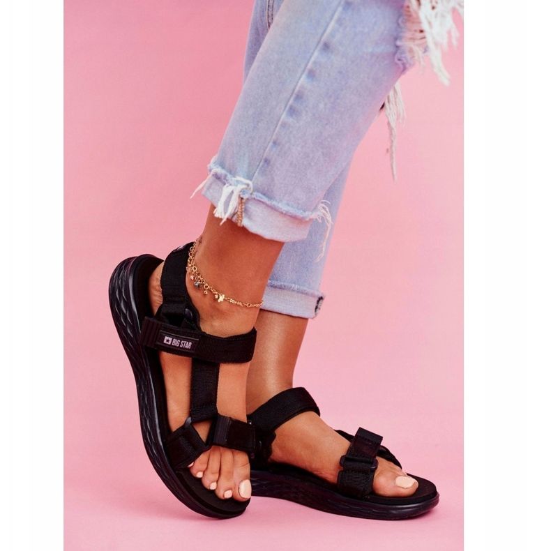 Ženske sandale Big Star Black FF274A600 crne crno 4