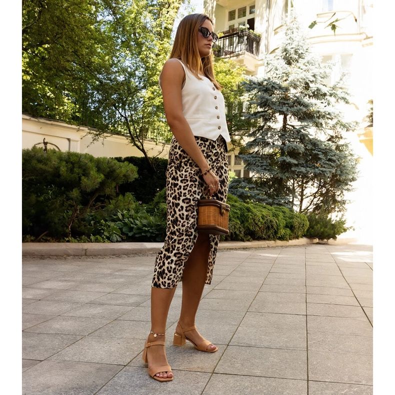 Smeđe sandale na visoku petu Madea smeđa 1