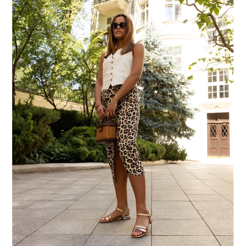 Ružičaste Rababa sandale na nisku petu ružičasta 2