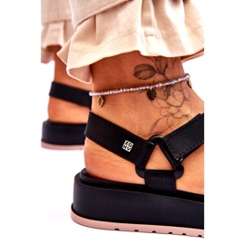 Ženske veganske sandale na čičak ZAXY JJ285017 crna 3