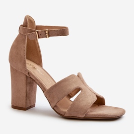 Modne sukne kamile visoke potpetice smeđa 2