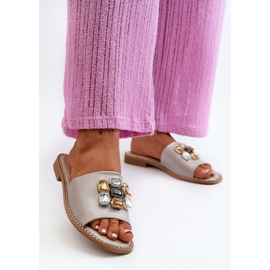 Ženske japanke s ukrasima S.Barski KV27-031 Bež 2