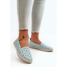 Ženske plave balerinke s cvjetnim motivom Vennice plava 2