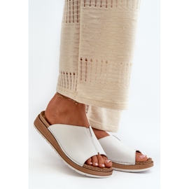 Udobne ženske japanke od eko kože Inblu GS0003I1 Bijele bijela 2