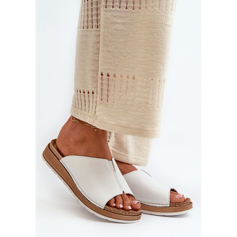 Udobne ženske japanke od eko kože Inblu GS0003I1 Bijele bijela 2