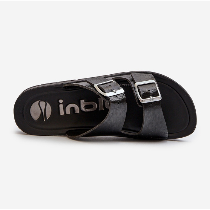 Udobne ženske japanke s kopčama Inblu CP000034 crne crna 1