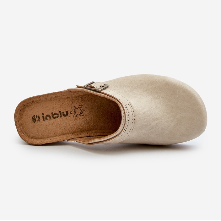 Ženske klompe na nisku petu Inblu BL000004 Bež 1