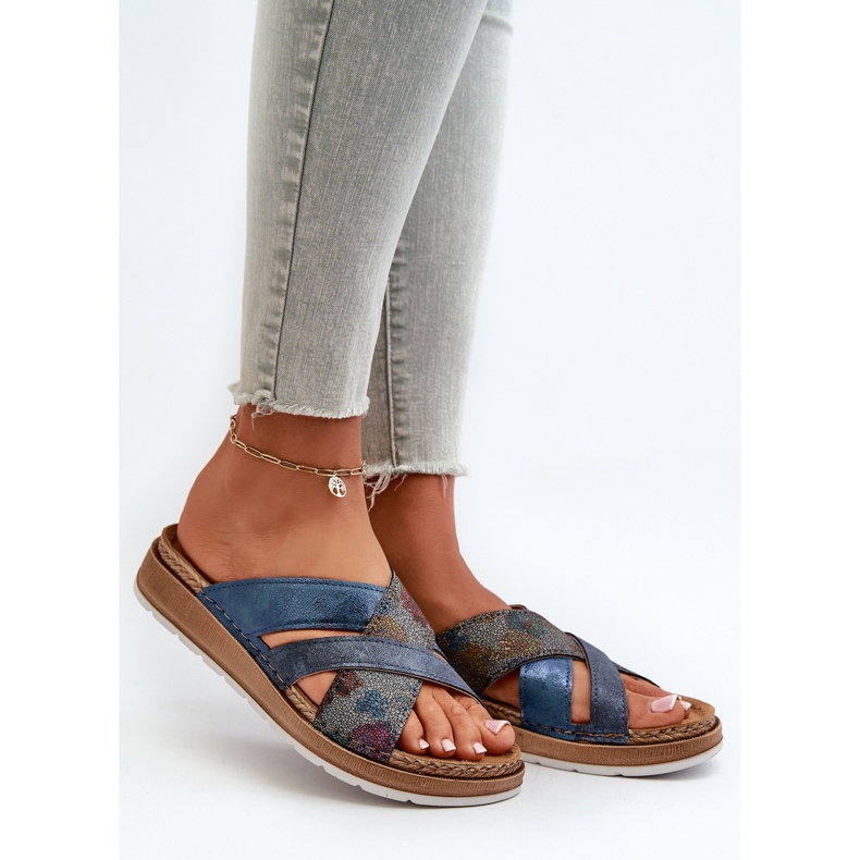 Udobne lagane ženske japanke Inblu GS000052 tamnoplave plava 2