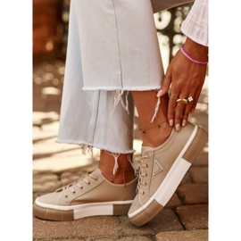 Ženske niske tenisice smeđe Enalae smeđa 1