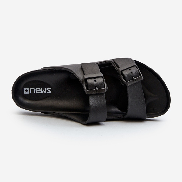 Muške lagane pjenaste japanke s kopčama, crne boje Avatara crno 2