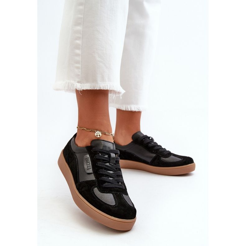 Ženske kožne tenisice crne Vinceza 7333 crna 2