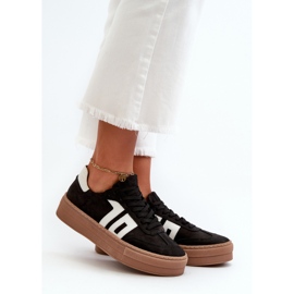 Zazoo N1095S2 ženske kožne tenisice na platformu crne crna 1