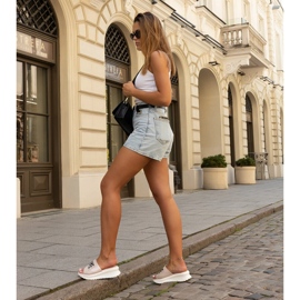 Ružičaste mule s ukrasnom Maurla klinom ružičasta 2