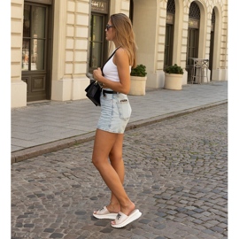 Ružičaste mule s ukrasnom Maurla klinom ružičasta 1