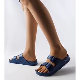 Mornarskoplave gumene navlake s Eugene kopčama plava 1