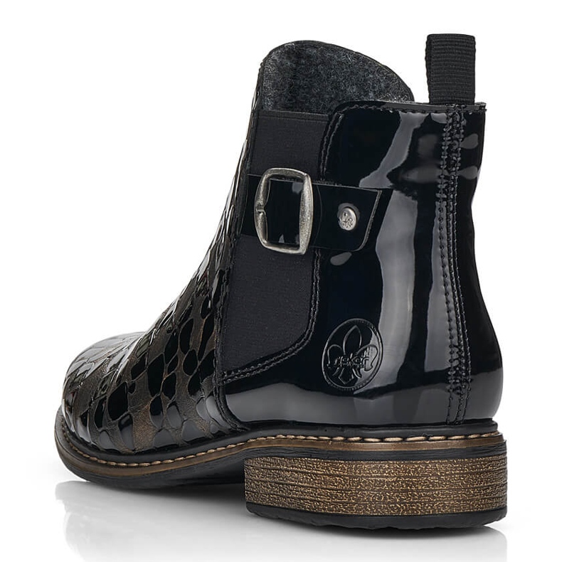 Lakirane ženske Jodhpur čizme Rieker Z4965-90 crna 1