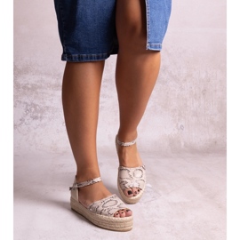 Bež Martella sandale s platformom 1