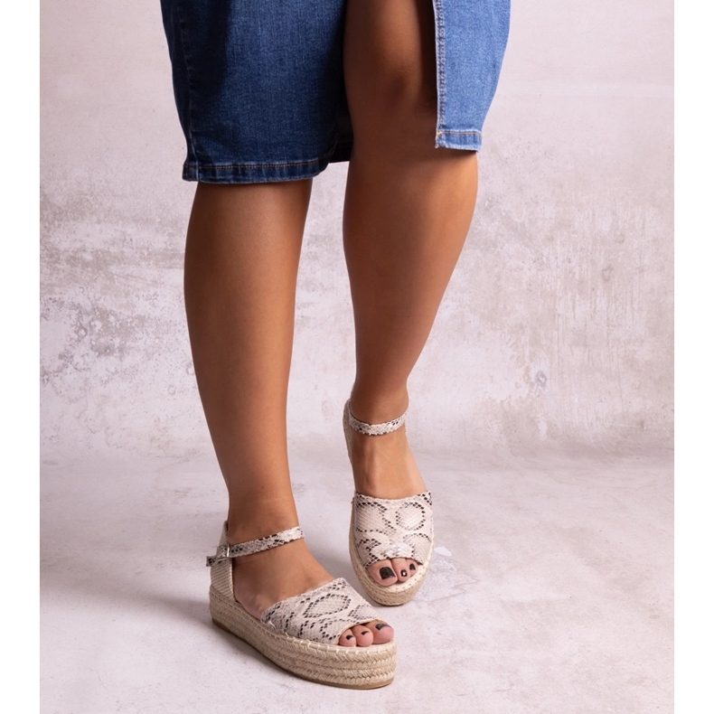 Bež Martella sandale s platformom 1